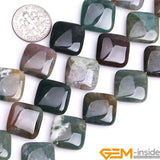 16mm Square Natural Stone Beads for Jewelry Making