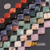 16mm Square Natural Stone Beads for Jewelry Making