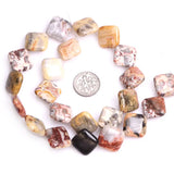 16mm Square Natural Stone Beads for Jewelry Making