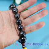 16mm Terahertz Beaded Bracelet Bangle Charms Amulets Gift Talismans Jewelry