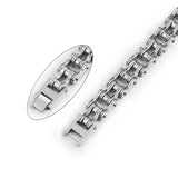16mm Titanium Steel Biker Bracelet Punk Personality Stainless Silver Chains
