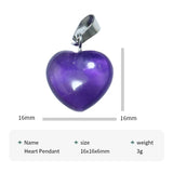 16mm 25pcs Natural Stone Mix Heart Charms Pendants Jewelry Making Earring DIY