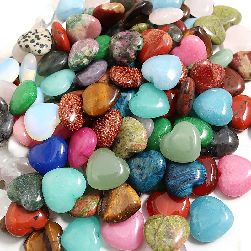 16mm Natural Heart Stone Beads for Jewelry Making DIY