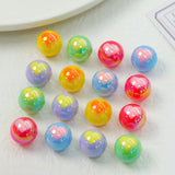 16mm Plated Cream Multicolor Love Beads DIY Material