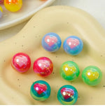 16mm Plated Cream Multicolor Love Beads DIY Material