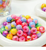 16mm Plated Cream Multicolor Love Beads DIY Material