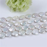 16mm Coin Loose Natural Freshwater Pearl Strand