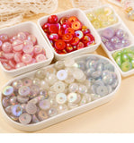 16mm Multicolor Plated Half Bead Straight Hole DIY Bracelet Necklace Material