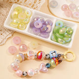 16mm Multicolor Plated Half Bead Straight Hole DIY Bracelet Necklace Material