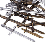 16pcs Alloy Swords Charms for DIY Bookmarks Jewelry Making, 2 Colors