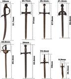 16pcs Alloy Swords Charms for DIY Bookmarks Jewelry Making, 2 Colors