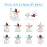 16pcs Natural Angel Pendants for Jewelry Making DIY Necklace Decor