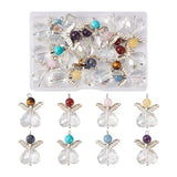 16pcs Natural Angel Pendants for Jewelry Making DIY Necklace Decor