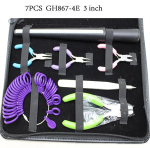 16pcs Jewelry Repair Tool Set Ring Sizer Beading Needles DIY Nippers