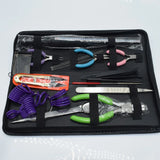 16pcs Jewelry Repair Tool Set Ring Sizer Beading Needles DIY Nippers