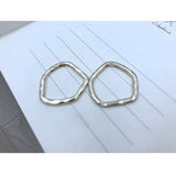16pcs DIY Earrings Alloy Jewelry KC Accessories Irregular Round Oval Border