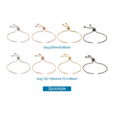 Adjustable Bracelet Chains with Rhinestone Slider for Jewelry Making