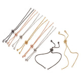 Adjustable Bracelet Chains with Rhinestone Slider for Jewelry Making