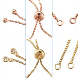 Adjustable Bracelet Chains with Rhinestone Slider for Jewelry Making
