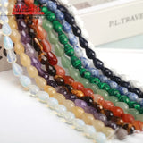 16pcs Gemstone Faceted Drop Rondelle Crystal Beads Loose Spacer Round Beads