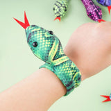 16pcs Plush Snake Snap Bracelets Soft Toys Halloween Party Favors