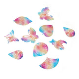 16pcs Stainless Steel Filigree Pendants Butterfly Heart Metal Charms