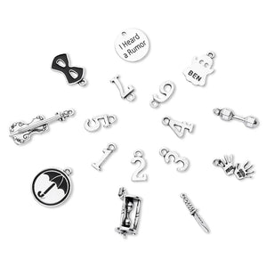 16pcs Umbrella Academy Charm Silver Plated Pendant for Jewelry Making