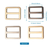 16pcs Alloy Slider Buckles for Leathercraft Bag Belt Jewelry