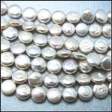 16pcs Freshwater Pearl Beads 12mm Coin Shape DIY Findings