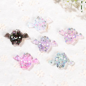 16pcs Resin Cabochons Bat Sakura Totoro Charms Necklace Pendant Earring DIY