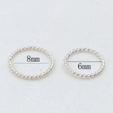 16pcs 925 Silver Nose Ring Thin Hoop Jewelry