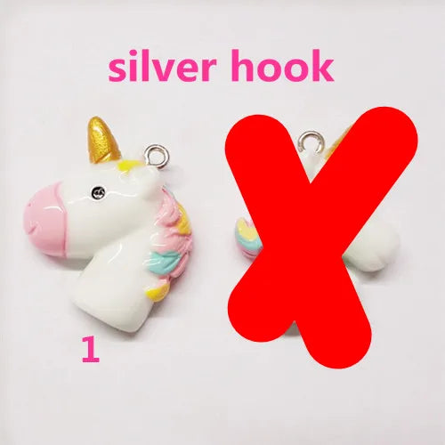 16pcs Unicorn Charms for DIY Decoration - Necklace Pendant Keychain Charms