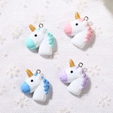 16pcs Unicorn Charms for DIY Decoration - Necklace Pendant Keychain Charms