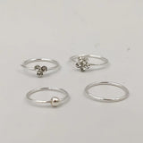16pcs 925 Sterling Silver Nose Ring 22G Huggie Hoop Piercing Jewelry