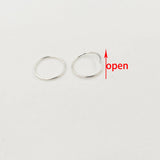 16pcs 925 Sterling Silver Nose Ring Huggie Earring 22G Body Jewelry