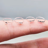 16pcs 925 Silver Nose Rings Hoops Crystal Studs Body Jewelry