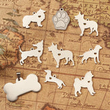 16pcs Stainless Steel Dog Charms for DIY Bracelet Necklace Jewelry Making