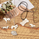 16pcs Stainless Steel Dog Charms for DIY Bracelet Necklace Jewelry Making