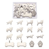 16pcs Stainless Steel Dog Charms for DIY Bracelet Necklace Jewelry Making