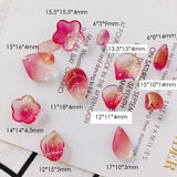 16pcs Glass Flower Oval Love Wax Cord Earrings Supplies