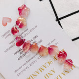 16pcs Glass Flower Oval Love Wax Cord Earrings Supplies