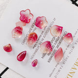 16pcs Glass Flower Oval Love Wax Cord Earrings Supplies