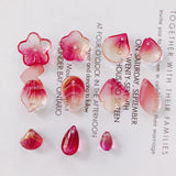 16pcs Glass Flower Oval Love Wax Cord Earrings Supplies