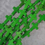 16x12MM Colorful Howlite Loose Beads Cross Strand 15.5 Inch