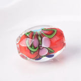 Flower Patterns Lampwork Glass Beads for DIY Jewelry Making