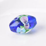 Flower Patterns Lampwork Glass Beads for DIY Jewelry Making