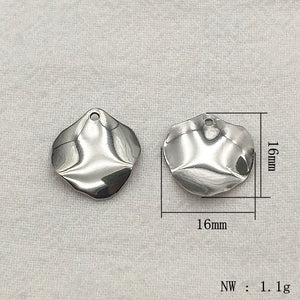 16mm 304 Stainless Steel Pendant Charms for Jewelry Making
