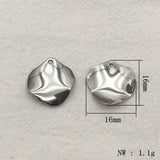 16mm 304 Stainless Steel Pendant Charms for Jewelry Making