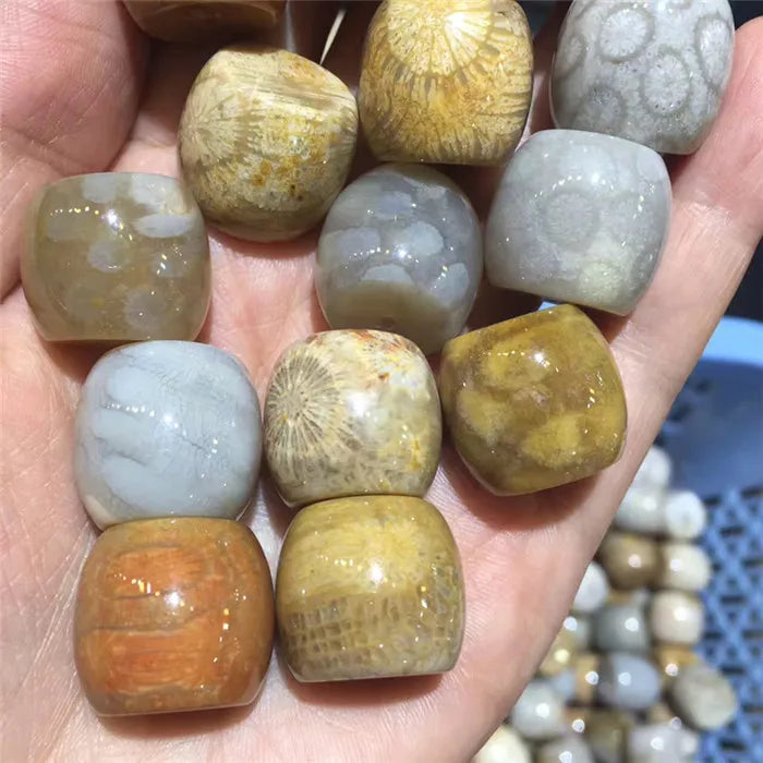 Natural Chrysanthemum Stone Beads 16x18mm Column Shape 10 Pieces