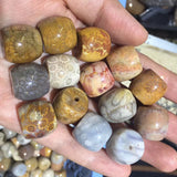Natural Chrysanthemum Stone Beads 16x18mm Column Shape 10 Pieces